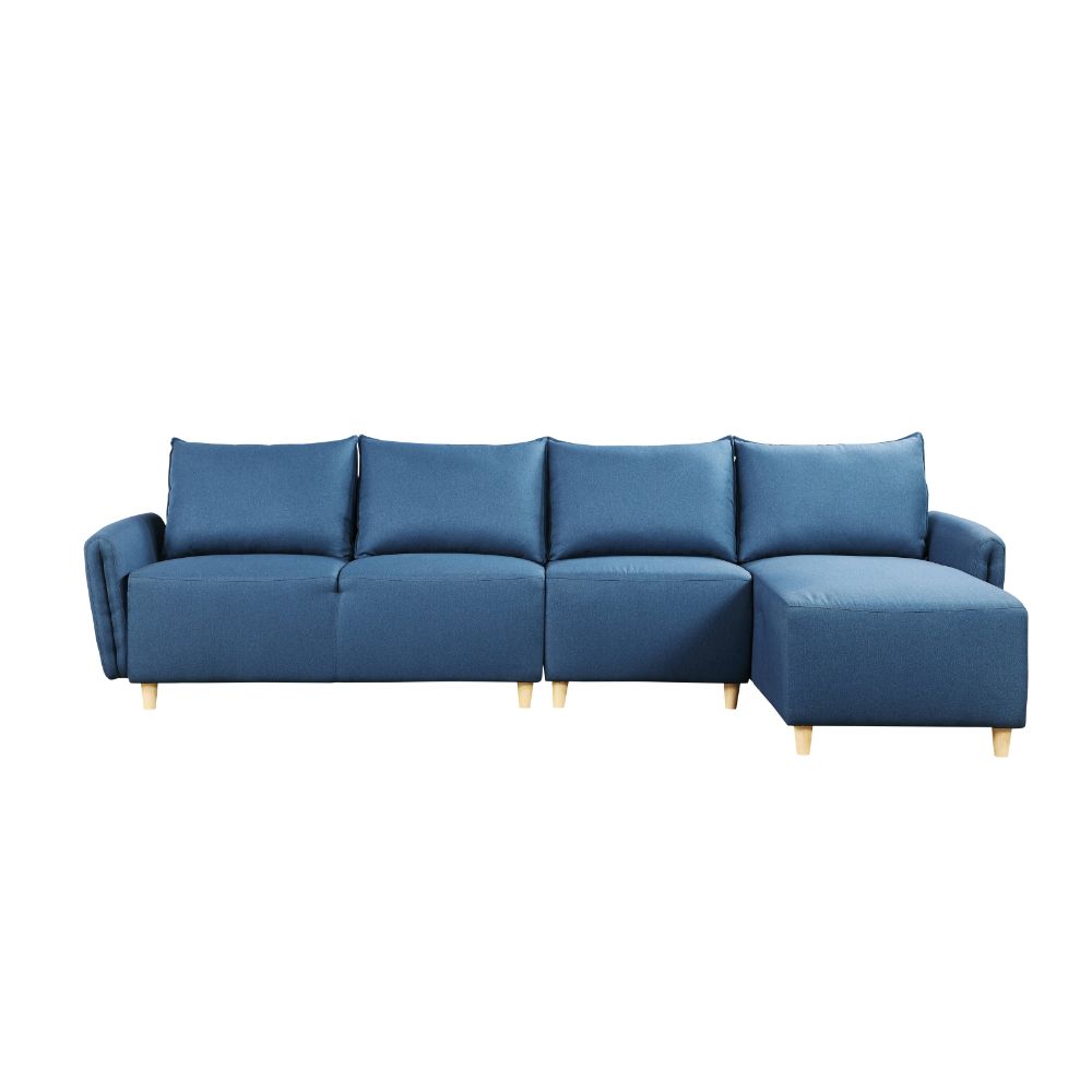 ACME Marcin Blue Fabric Marcin Sectional Sofa Model 51820