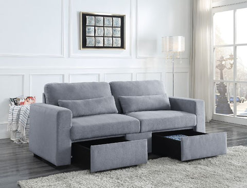 ACME Rogyne Gray Linen Rogyne Sofa Model 51895