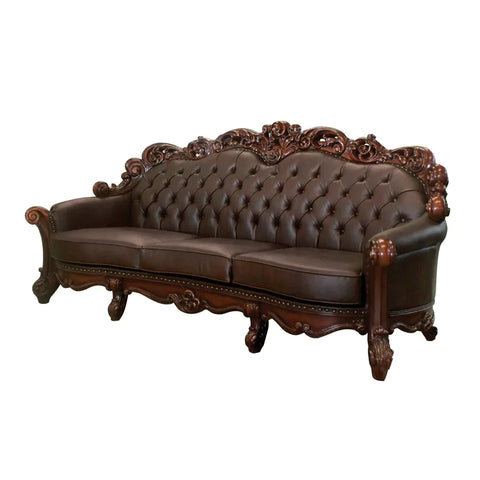 Vendome Cherry PU & Cherry Sofa Model 52000 By ACME Furniture