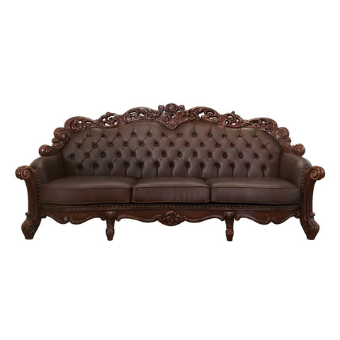 Vendome Cherry PU & Cherry Sofa Model 52000 By ACME Furniture