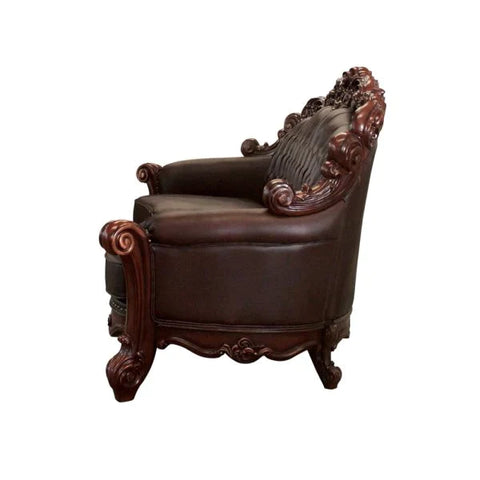 Vendome Cherry PU & Cherry Sofa Model 52000 By ACME Furniture