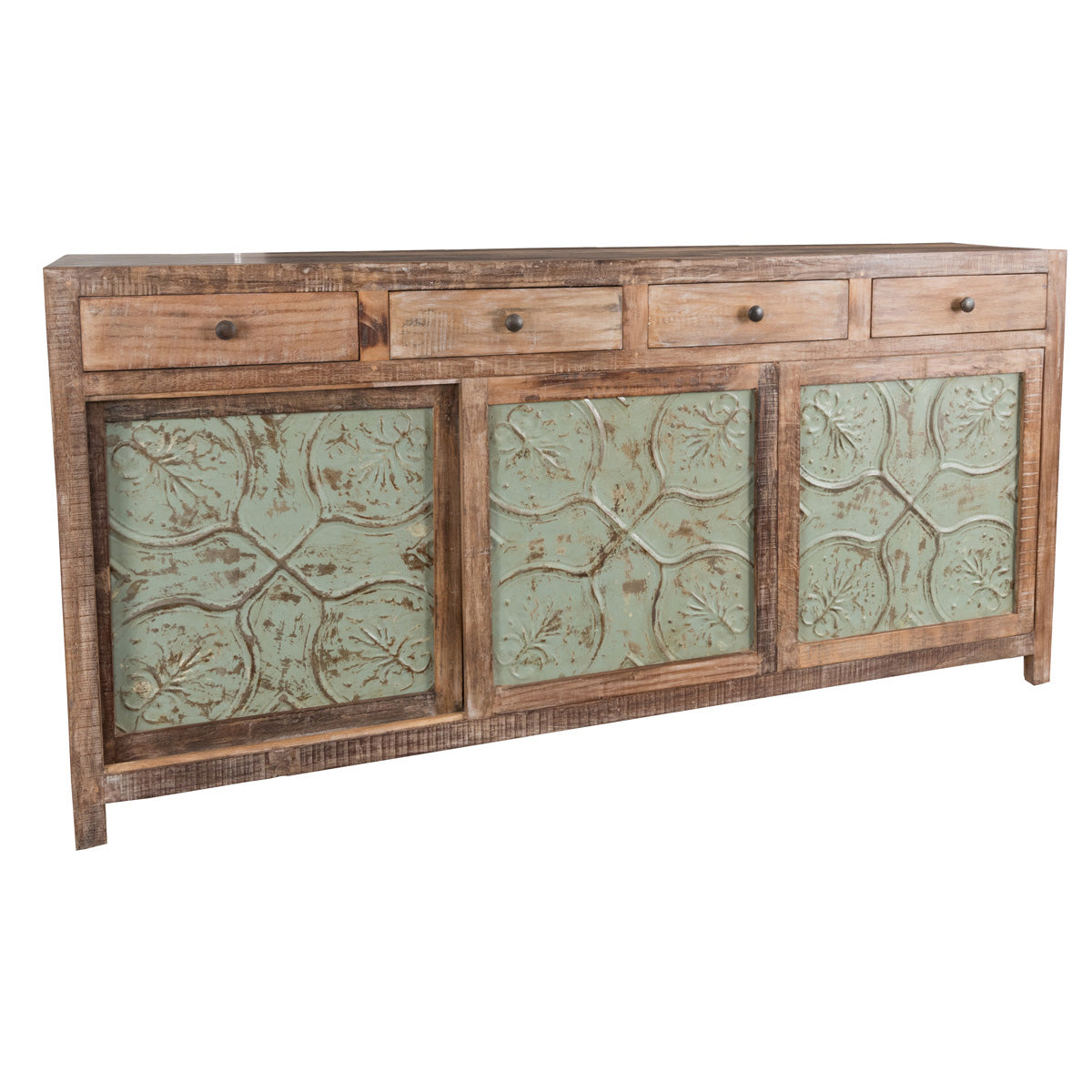 Classic Home Ogden Sliding Door Cabinet Teal Model 52001802