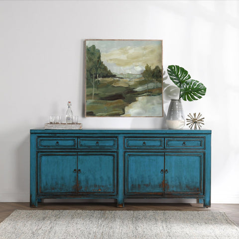 Classic Home Libbit 4Dwr 4Dr Sideboard Antique Blue Model 52003768