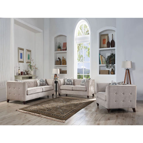 ACME Cyndi Tan Velvet Cyndi Chair Model 52057