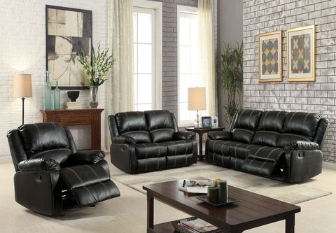 ACME Zuriel Black PU Zuriel Sofa Model 52285