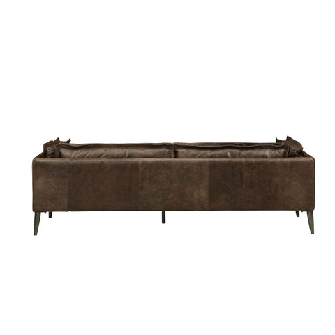 ACME Porchester Distress Chocolate Top Grain Leather Porchester Sofa Model 52480