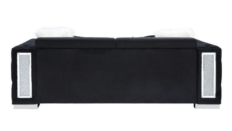 ACME Trislar Black Velvet Trislar Sofa Model 52525