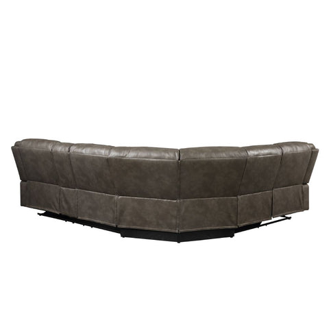 ACME Tavin Taupe Leather-Aire Match Tavin Sectional Sofa Model 52540