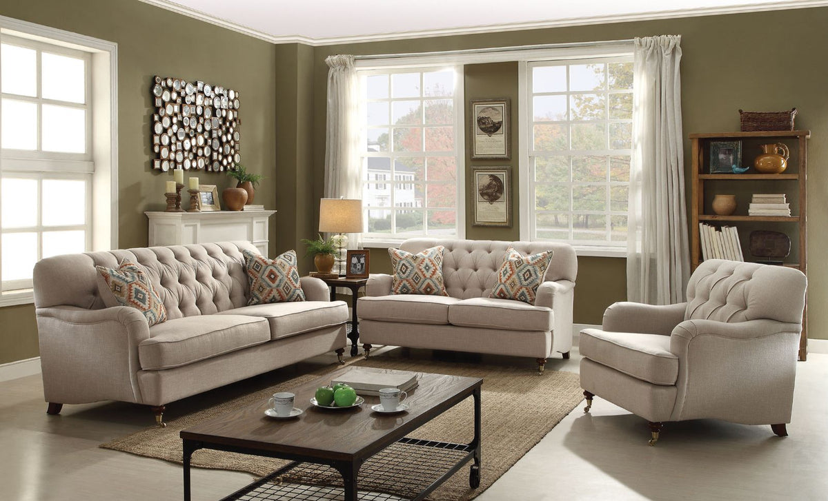 ACME Alianza Beige Fabric Alianza Sofa Model 52580