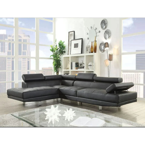 Connor Black PU Sectional Sofa Model 52650 By ACME Furniture