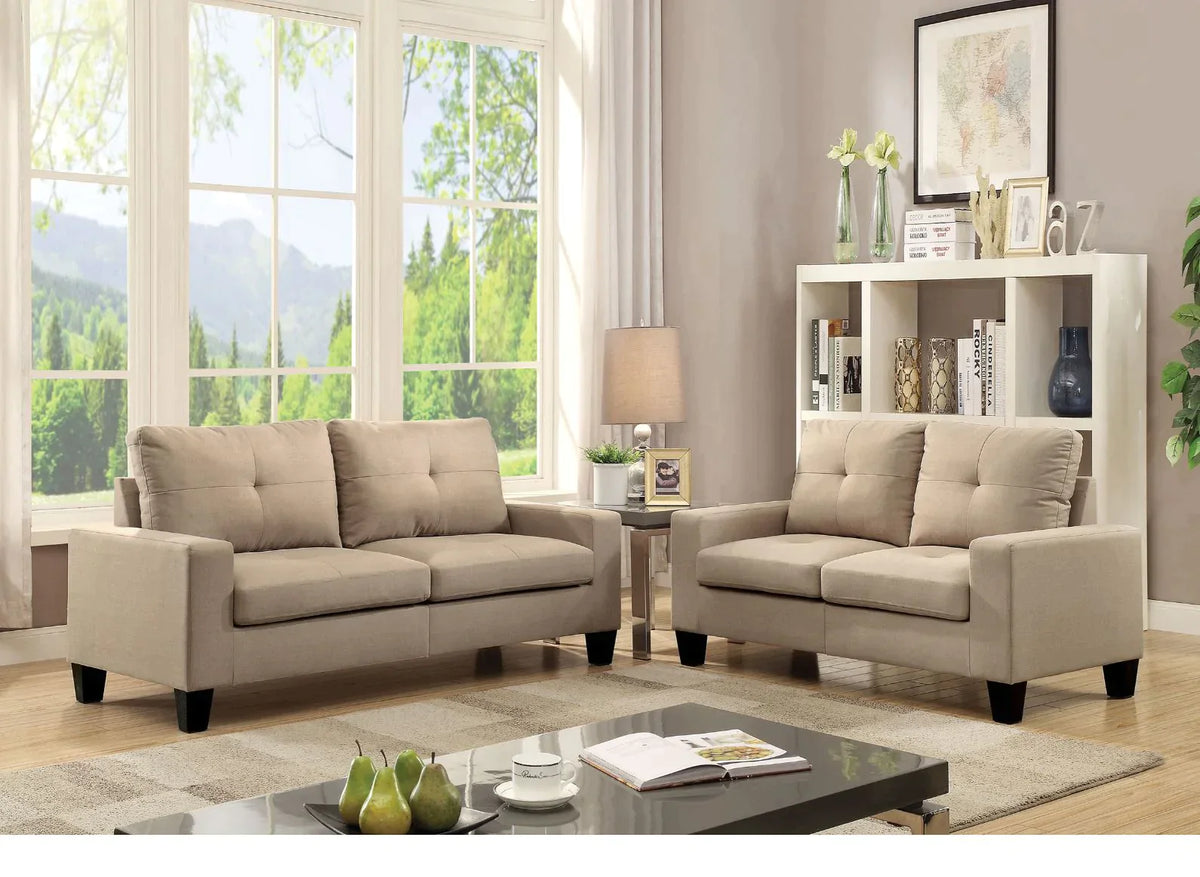 Platinum II Beige Linen Sofa Model 52740 By ACME Furniture