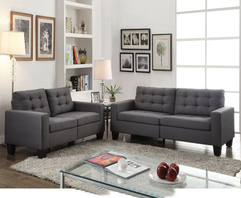 ACME Earsom Gray Linen Earsom Sofa Model 52770