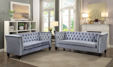 ACME Honor Cadet Gray Velvet Honor Sofa Model 52785