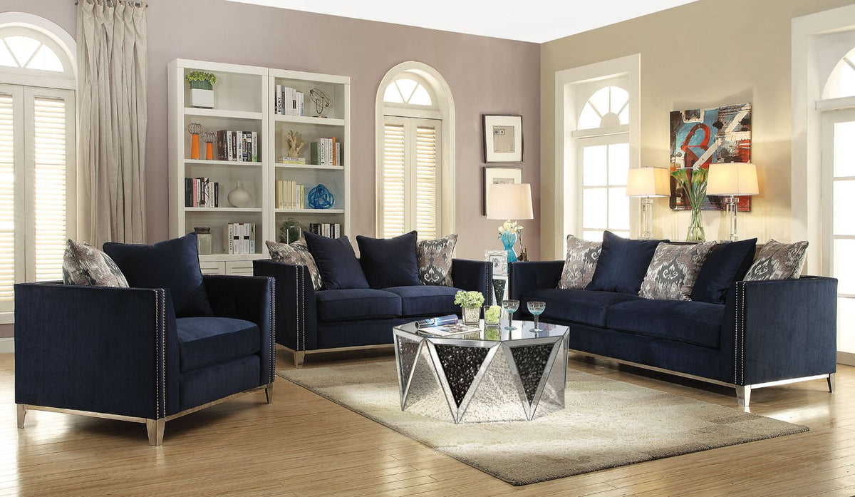 ACME Phaedra Blue Fabric Phaedra Sofa Model 52830