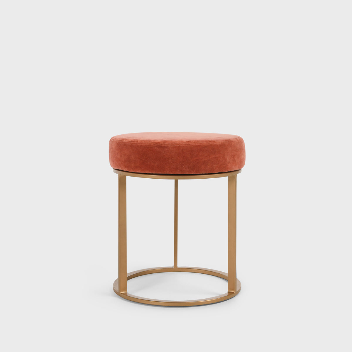Classic Home Quinn Stool Terracotta And Brass Model 53001925