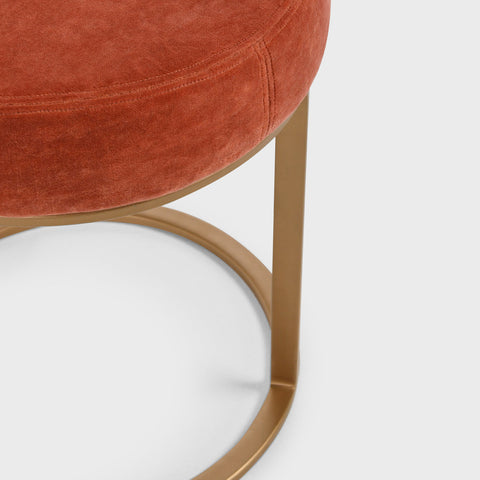 Classic Home Quinn Stool Terracotta And Brass Model 53001925