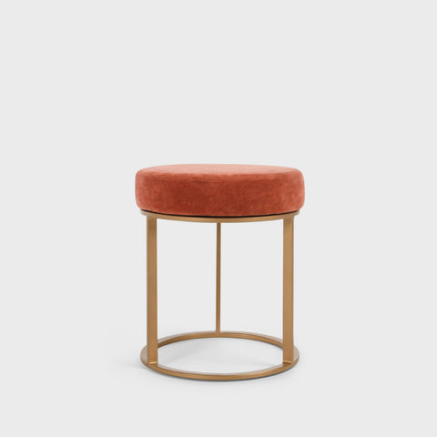 Classic Home Quinn Stool Terracotta And Brass Model 53001925