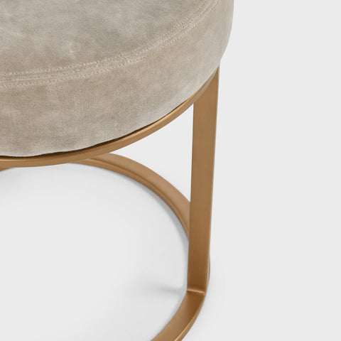 Classic Home Quinn Stool Natural And Brass Model 53001926