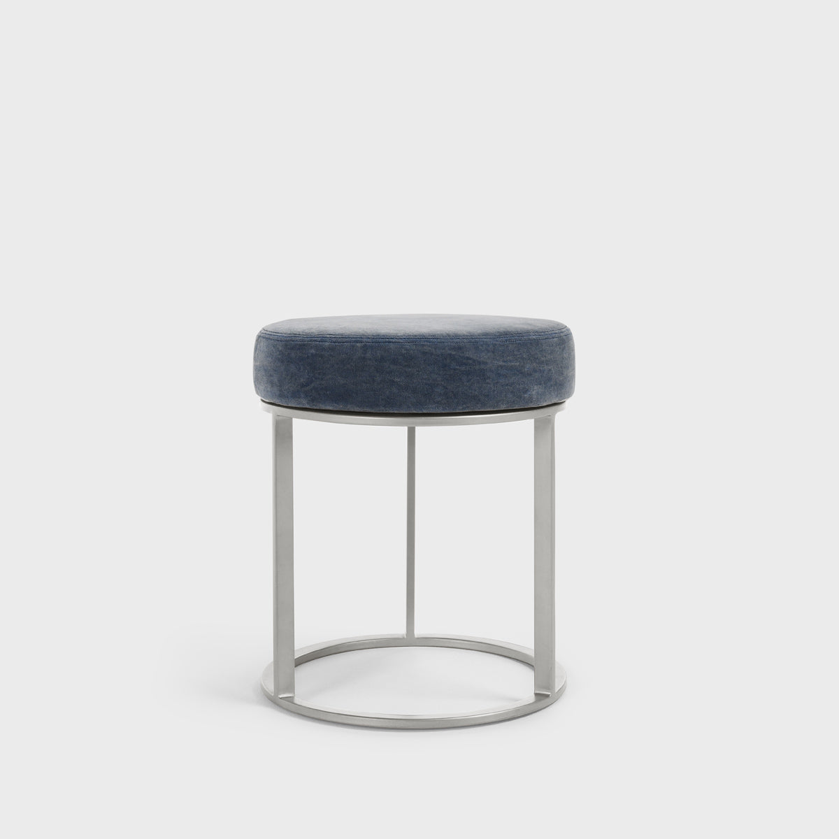 Classic Home Quinn Stool Blue And Nickel Model 53001927