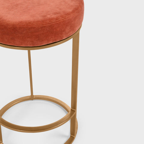 Classic Home Quinn 26" Counter Stool Terracotta And Brass Model 53001929