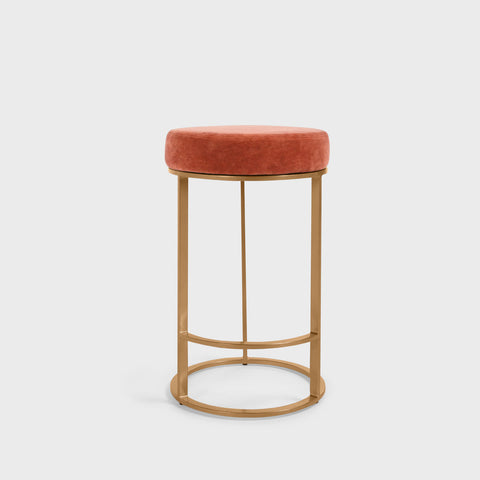 Classic Home Quinn 26" Counter Stool Terracotta And Brass Model 53001929