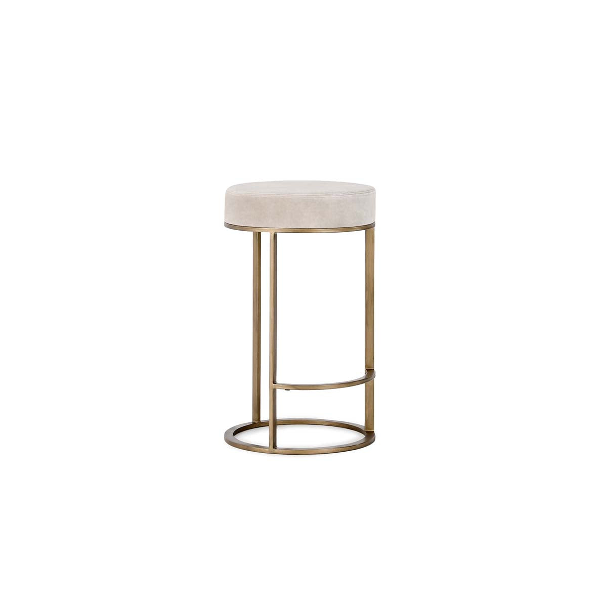 Classic Home Quinn 26" Counter Stool Natural And Brass Model 53001930