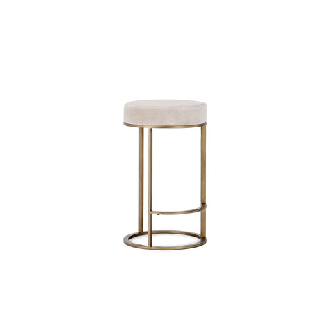 Classic Home Quinn 26" Counter Stool Natural And Brass Model 53001930