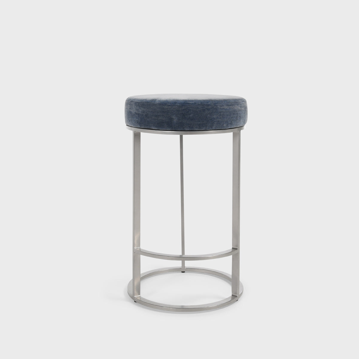 Classic Home Quinn 26" Counter Stool Blue And Nickel Model 53001931