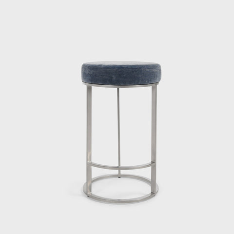 Classic Home Quinn 26" Counter Stool Blue And Nickel Model 53001931