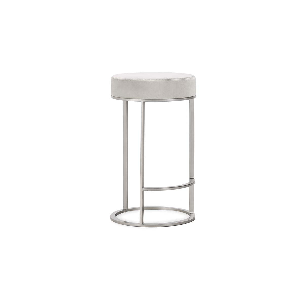 Classic Home Quinn 26" Counter Stool Gray And Nickel Model 53001932