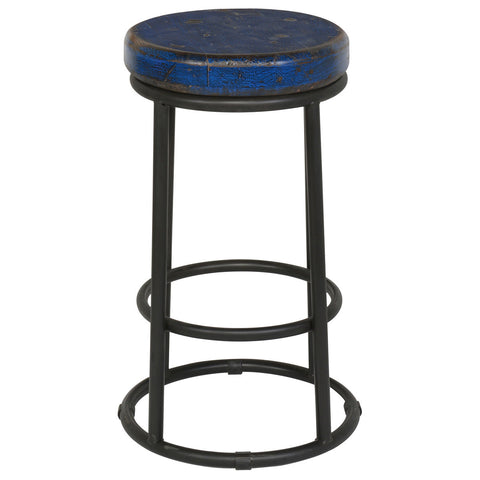 Classic Home Jaden 24" Counter Stool Dark Blue Model 53003827