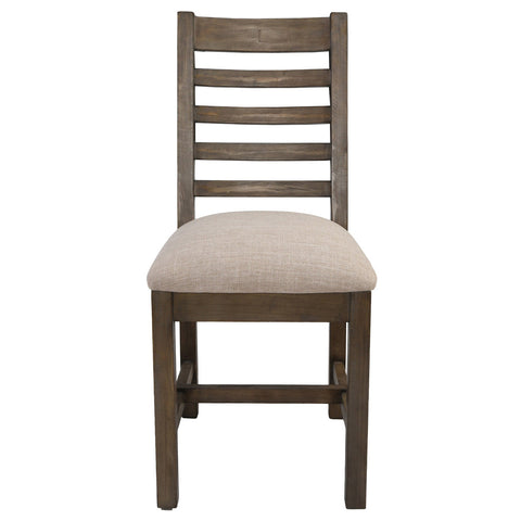 Classic Home Caleb Upholstered Dining Chair Distressed Brown Model 53004230