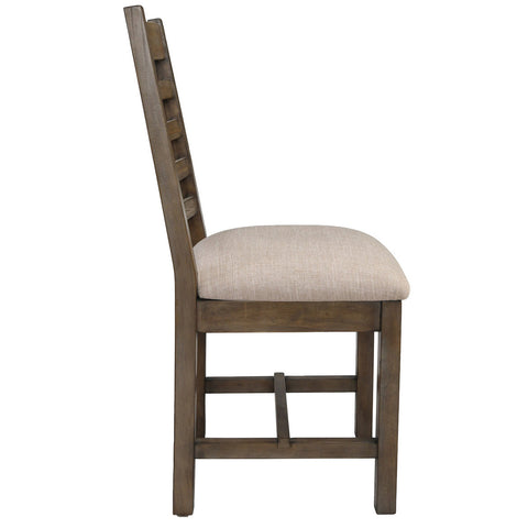 Classic Home Caleb Upholstered Dining Chair Distressed Brown Model 53004230