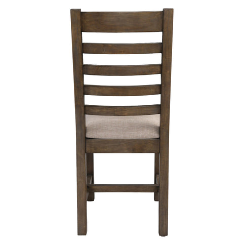 Classic Home Caleb Upholstered Dining Chair Distressed Brown Model 53004230