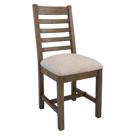 Classic Home Caleb Upholstered Dining Chair Distressed Brown Model 53004230