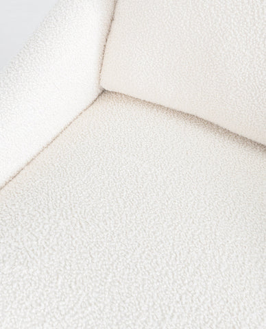 Classic Home Monticello Swivel Accent Chair White Boucle Model 53004254