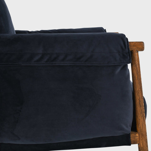 Classic Home Milburn Accent Chair Midnight Blue Model 53004625