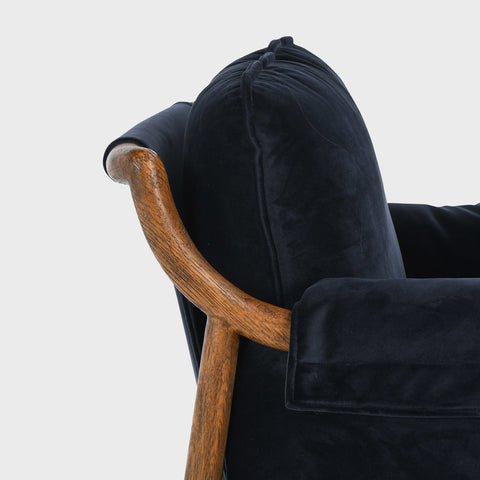 Classic Home Milburn Accent Chair Midnight Blue Model 53004625