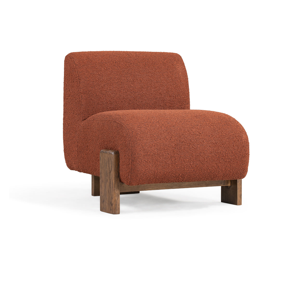 Classic Home Chelsea Accent Chair Rust Boucle Model 53004709