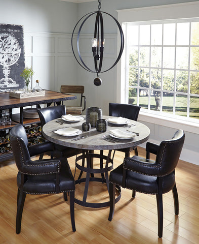 Classic Home Ronan Upholstered Dining Arm Chair Black Model 53005236
