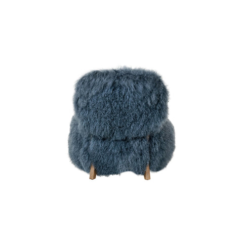 Classic Home Kibo Accent Chair Blue Fur Model 53005403
