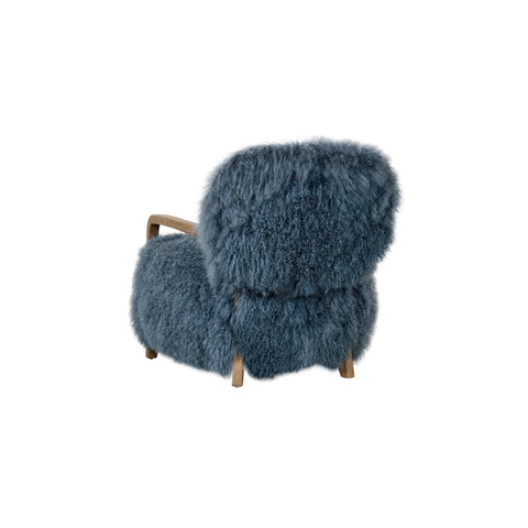 Classic Home Kibo Accent Chair Blue Fur Model 53005403