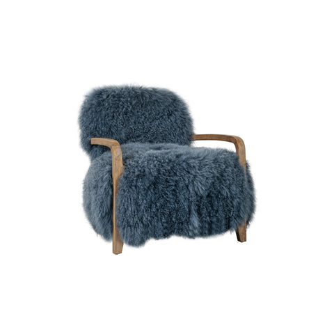 Classic Home Kibo Accent Chair Blue Fur Model 53005403