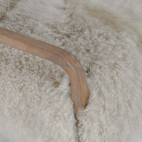 Classic Home Kibo Accent Chair Taupe Fur Model 53005438