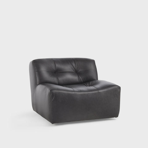 Classic Home Gabriel Swivel Accent Chair Mx Black Leather Model 53007560