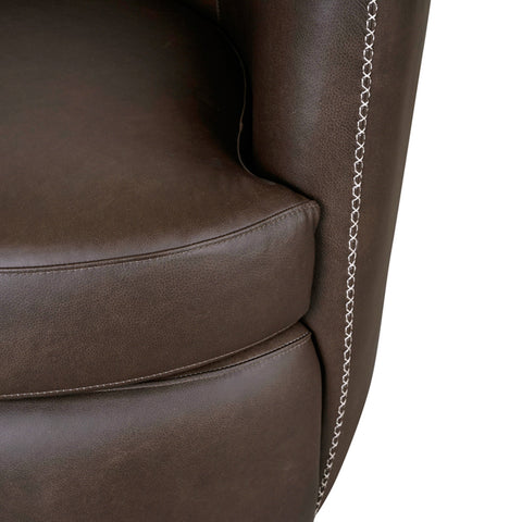 Classic Home Bronson Swivel Accent Chair Mx Tobacco Model 53007583