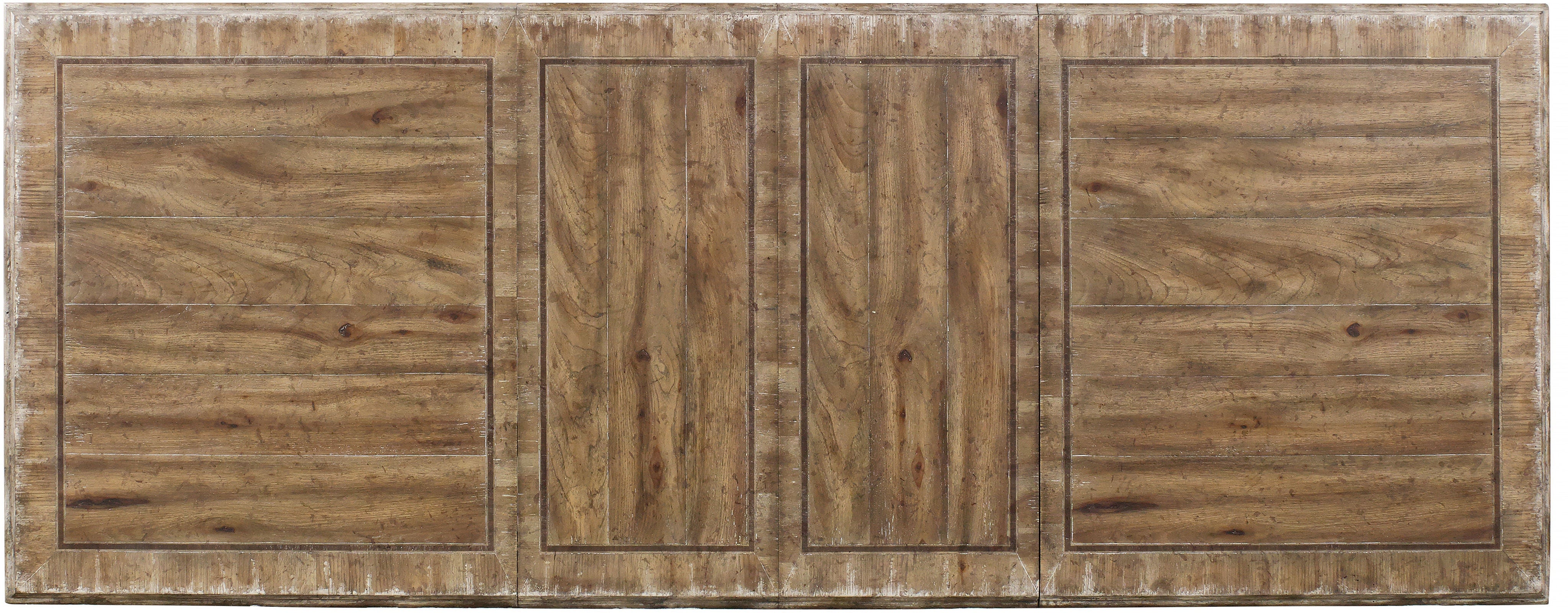 Hooker Furniture Casual Dining Chatelet Rectangle Leg Dining Table with Two 18'' Leaves