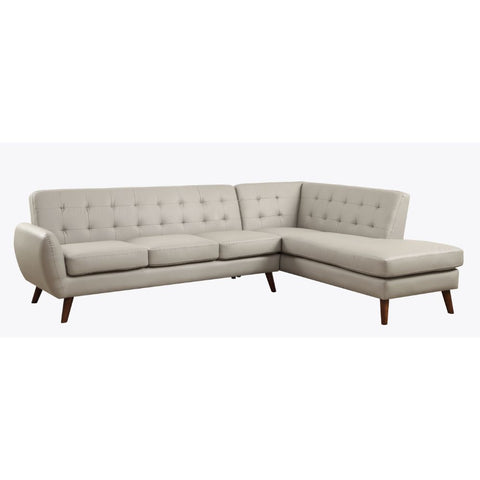 ACME Essick II Gray PU Essick II Sectional Sofa Model 53045