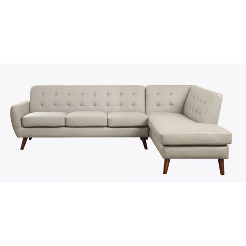 ACME Essick II Gray PU Essick II Sectional Sofa Model 53045