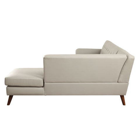 ACME Essick II Gray PU Essick II Sectional Sofa Model 53045